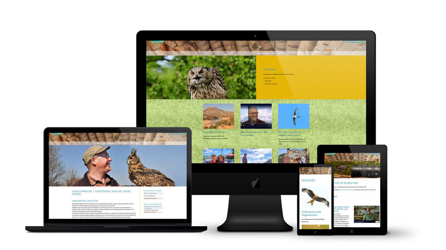 Vogelsprache Website Mockup