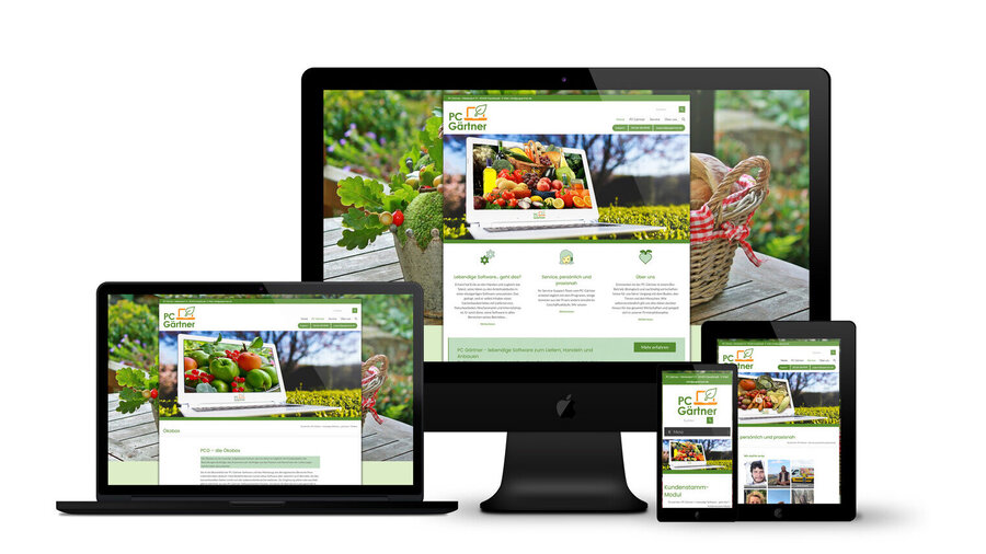 PC-Gaertner Website Mockup